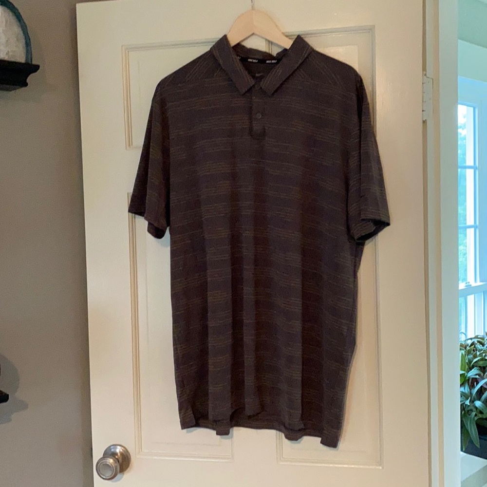 Grey Nike golf polo, dri fit